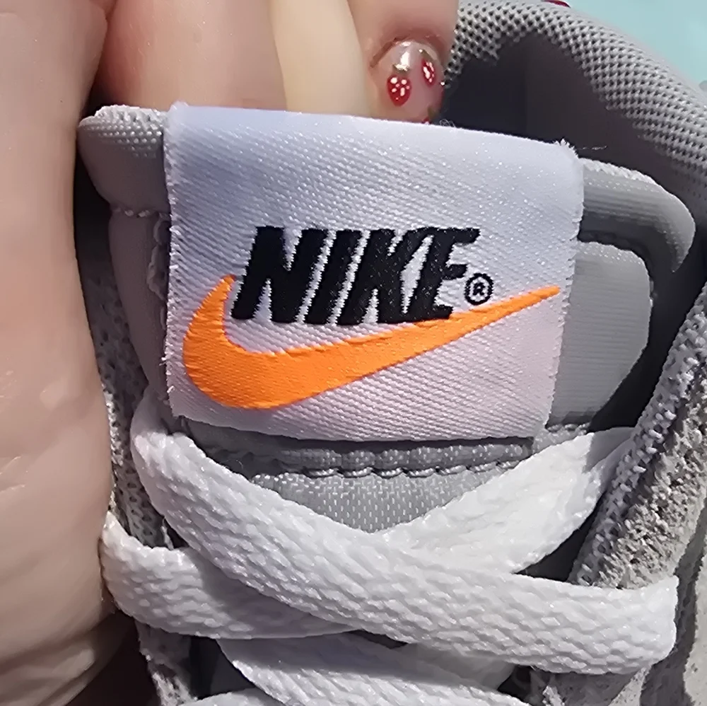 Youth Nike Light Gray and White High Top Sneakers, Youth Size 5.5